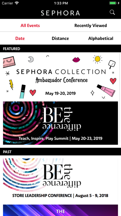 Sephora Corporate Events screenshot 2