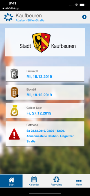 Stadt Kaufbeuren Abfall-App(圖1)-速報App