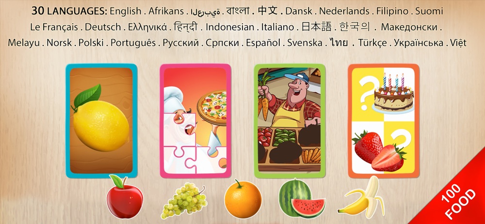 Food puzzle for kids