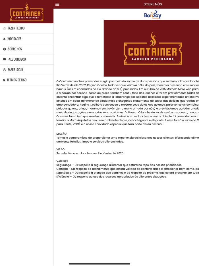 Container Lanches Prensados