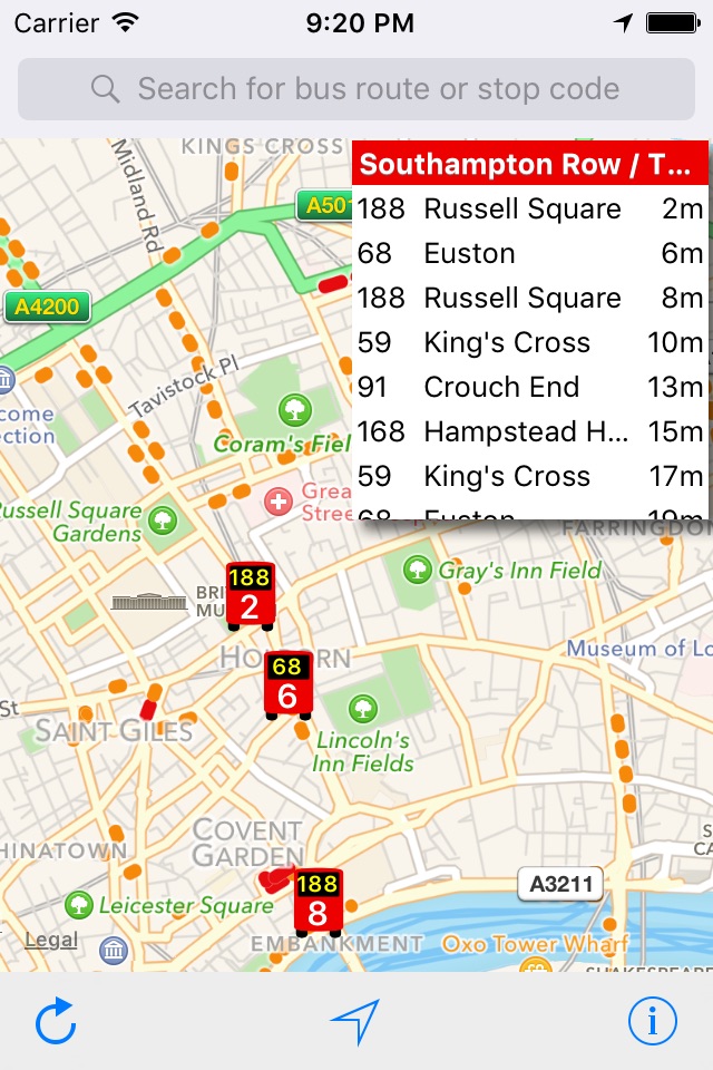 London Live Bus Map screenshot 4
