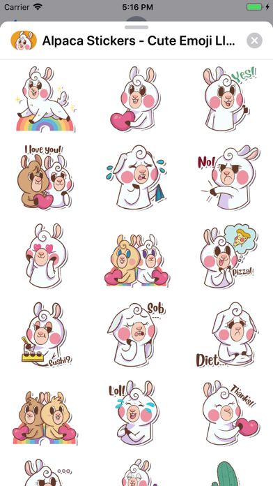 Alpaca Stickers - Emoji Llama screenshot 2