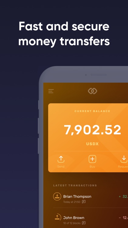 USDX Wallet money transfer app