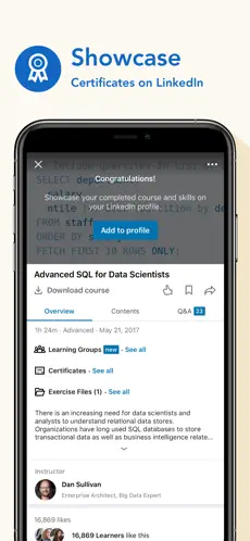 Capture 4 LinkedIn Learning iphone
