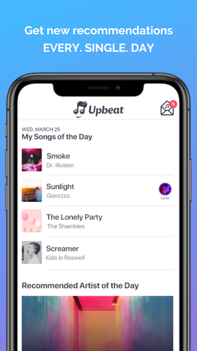 Upbeat: Discover New Music screenshot 2