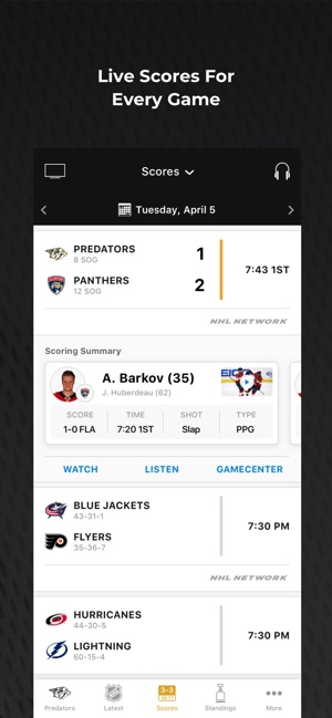 nhl gamecenter hide scores