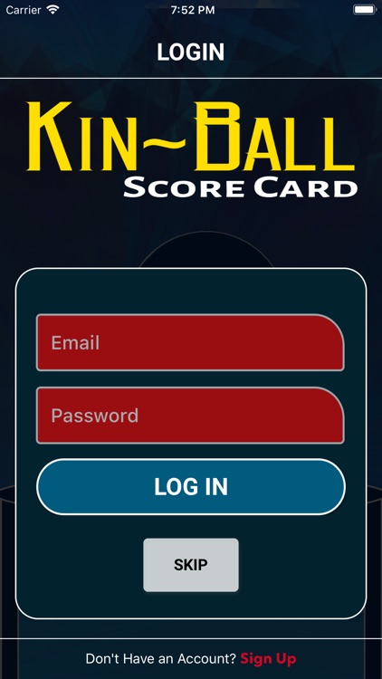 Kin Ball Score Card