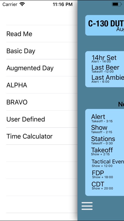 C-130 Duty Day Calc