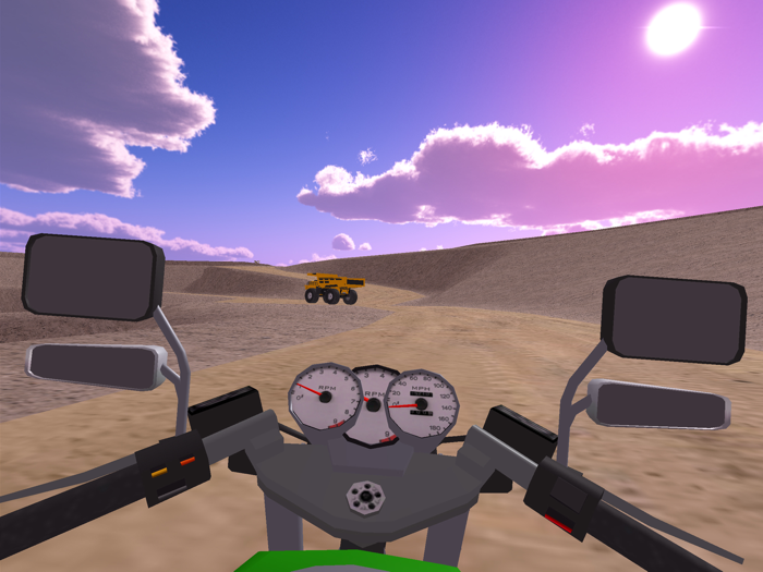 Fast Motorcycle Driver Extreme