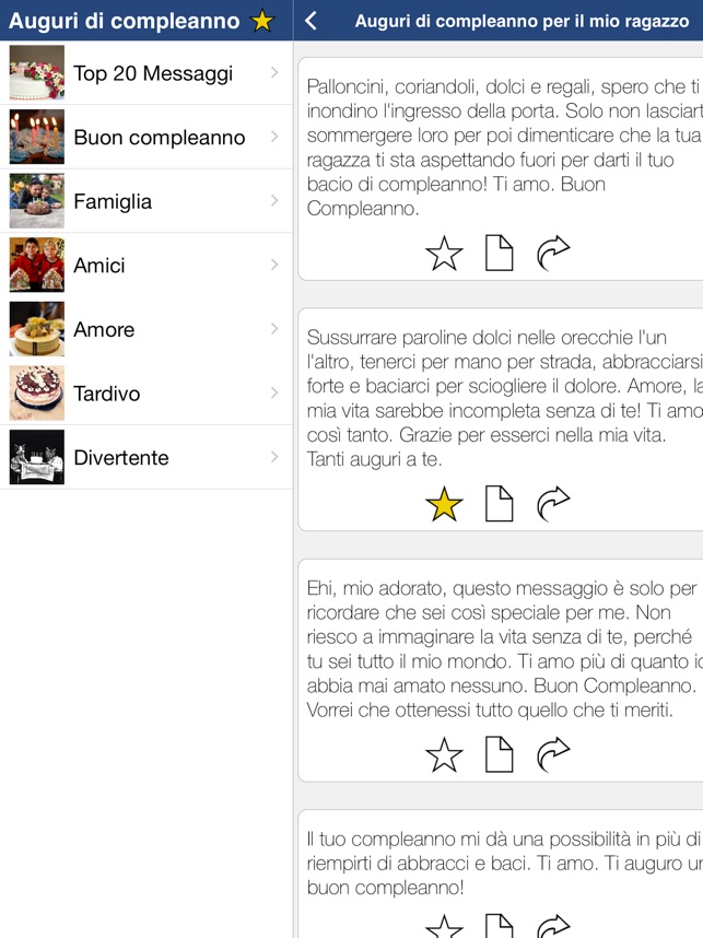 Schede E Messaggi Compleanno Su App Store