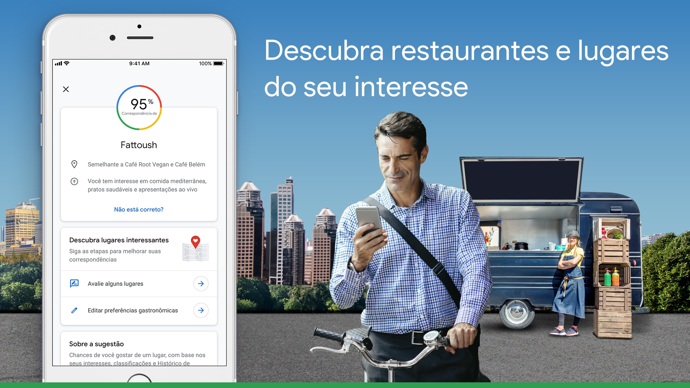 Screenshot do app Google Maps -trânsito & comida