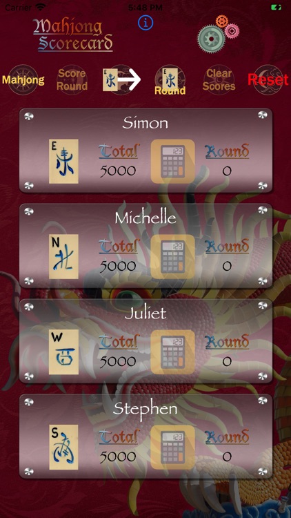 Mahjong Scorecard