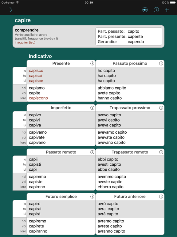 Verbes italiens et conjugaison Verbes italiens et conjugaison