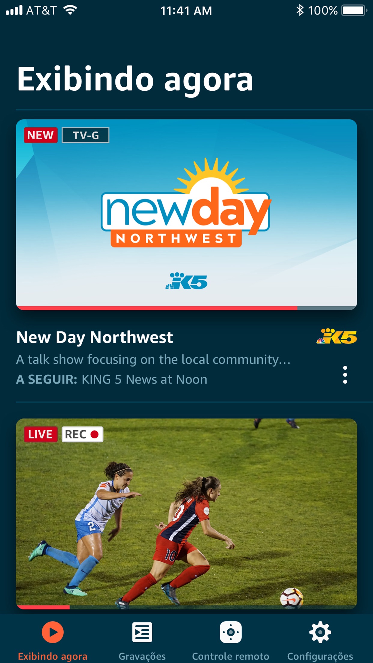 Screenshot do app Amazon Fire TV