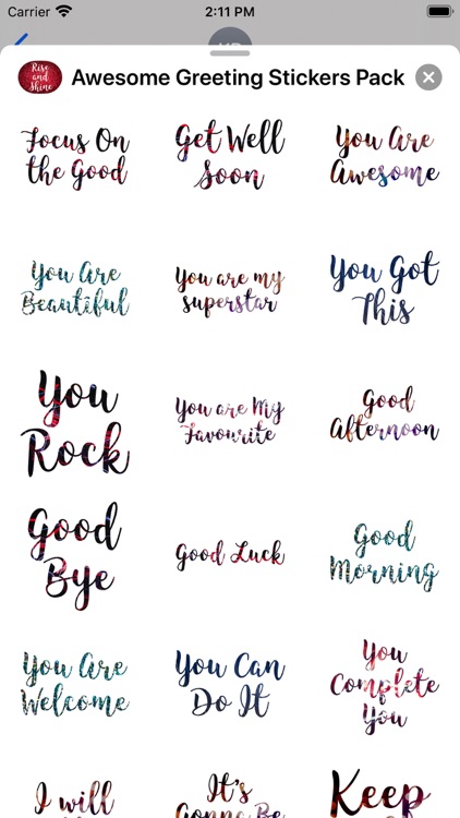 Awesome Greetings Sticker Pack