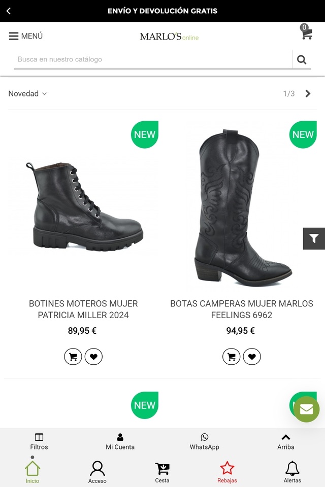 Marlos:zapatos y bolsos online screenshot 2