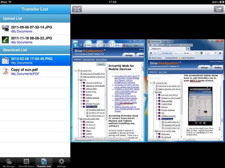 DriveHQ File Manager for iPad screenshot-4