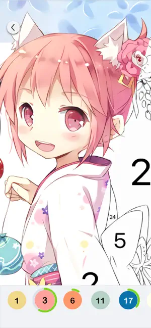 ‎Anime Paint - 数字でアニメ塗り絵 Screenshot