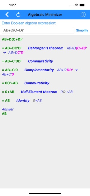 Karnaugh & Algebraic Minimizer(圖9)-速報App