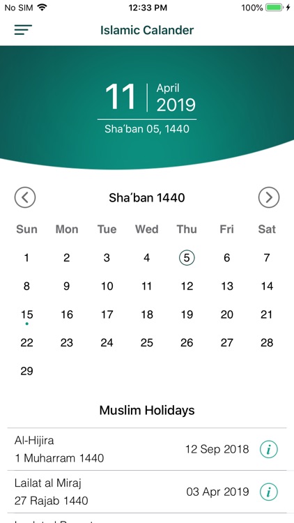 Ramadan 2019 - Prayer Times