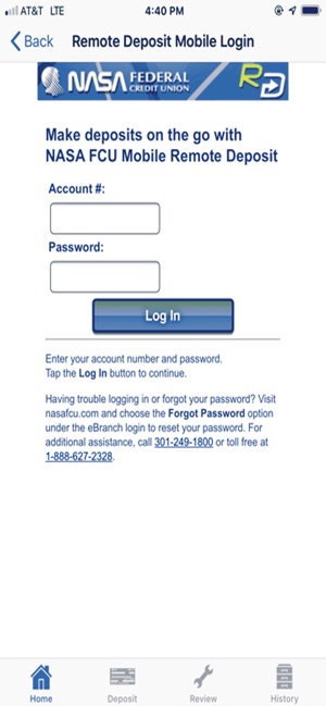 NASA FCU Mobile Remote Deposit