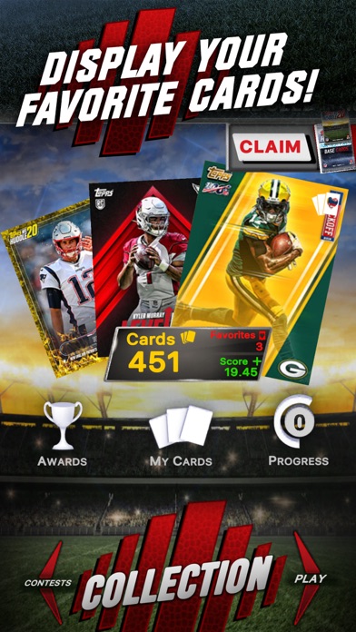 Topps NFL HUDDLE: Card Trader Screenshot on iOS