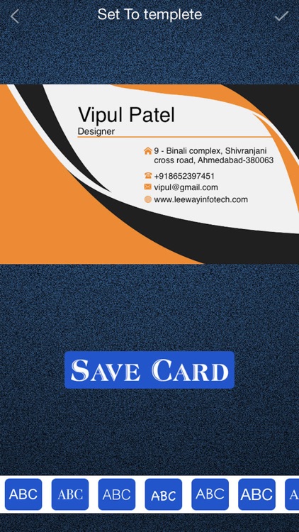 Business Card Maker - Own Card screenshot-3