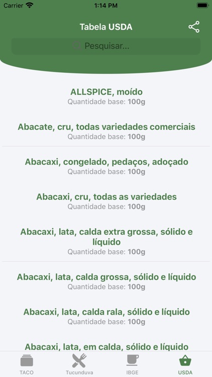 Taco App: Tabela Nutricional screenshot-3