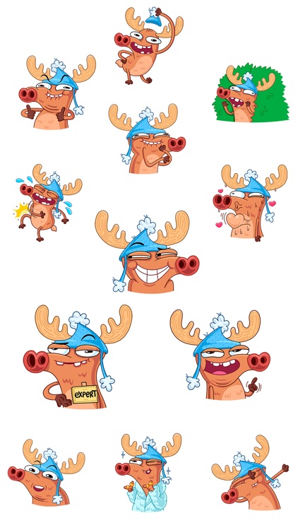 Crazy Deer Stickers