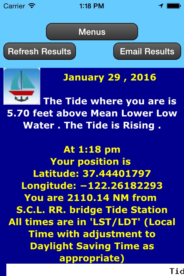 West Cst Planr Currents +Tides screenshot 2