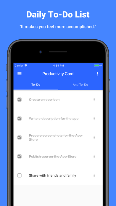 Productivity Card screenshot 2