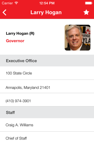 VZ Maryland Govt Directory screenshot 2