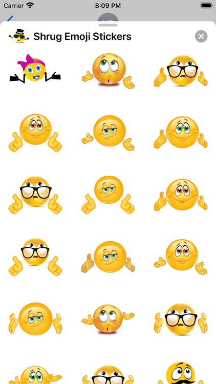 Shrug Emoji Sticker Pack screenshot-3