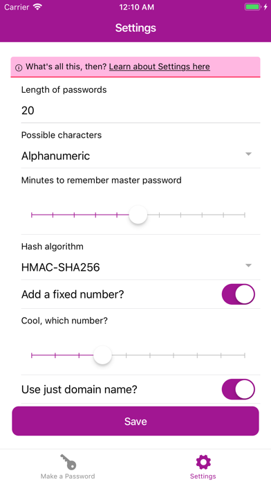 Webful PasswordMaker screenshot 2