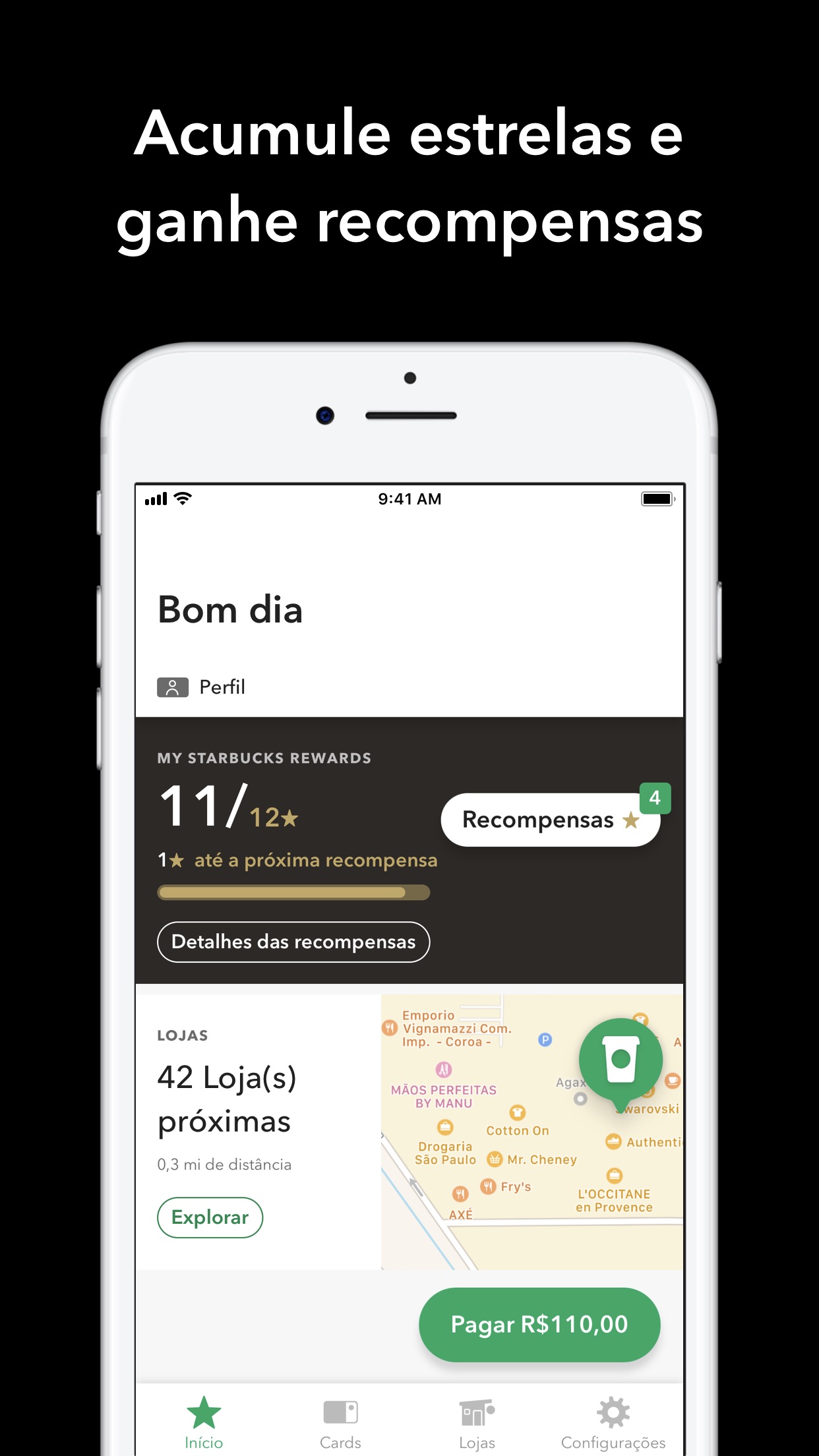 Screenshot do app Starbucks Brasil