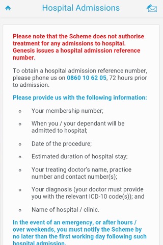 Genesis Medical Scheme screenshot 2