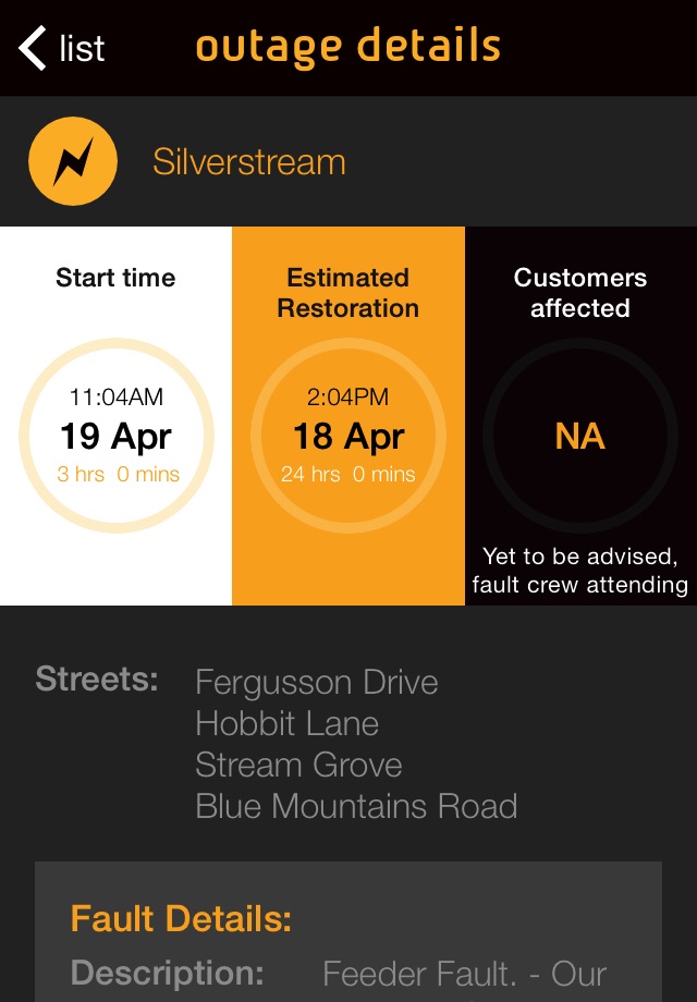 Wellington Electricity Outage screenshot 2