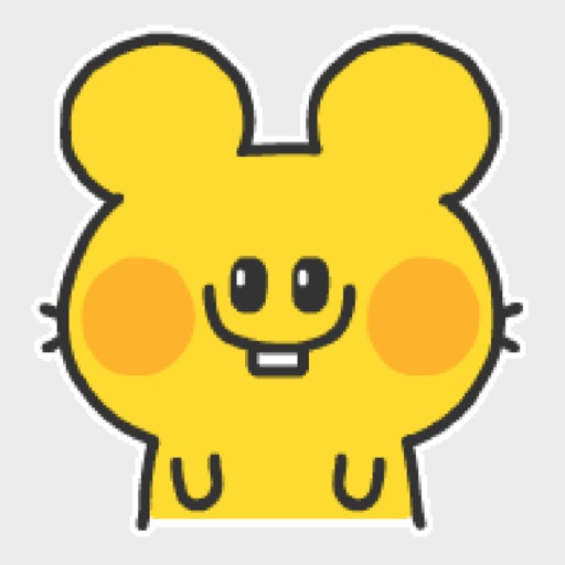 Dull yellow mouse Sticker