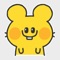 "Dull yellow mouse Sticker" is online