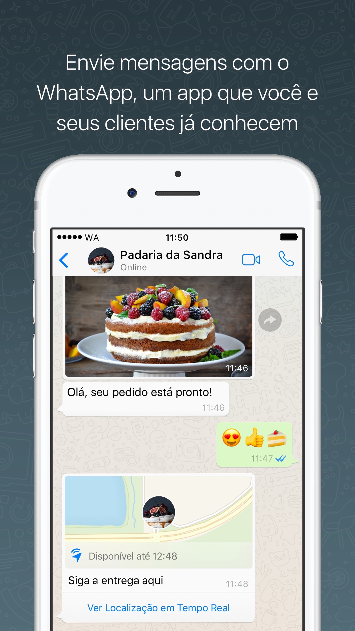 Screenshot do app WhatsApp Business