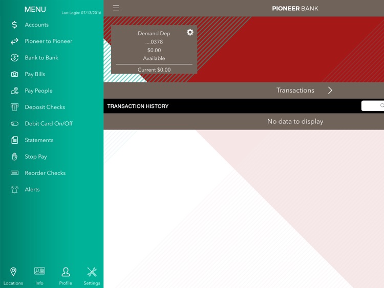 Pioneer Bank Texas for iPad