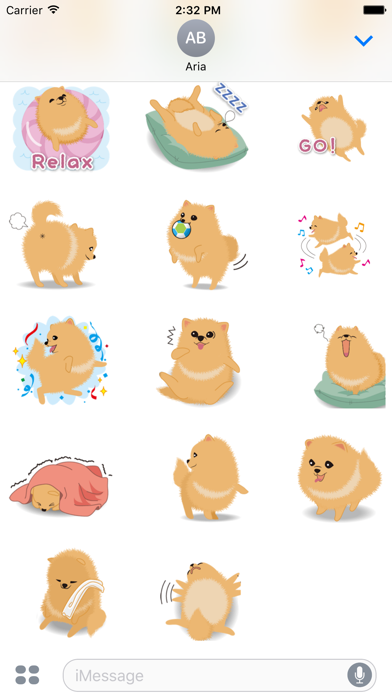 Pomeranian Dog Pom Pom Sticker screenshot 3