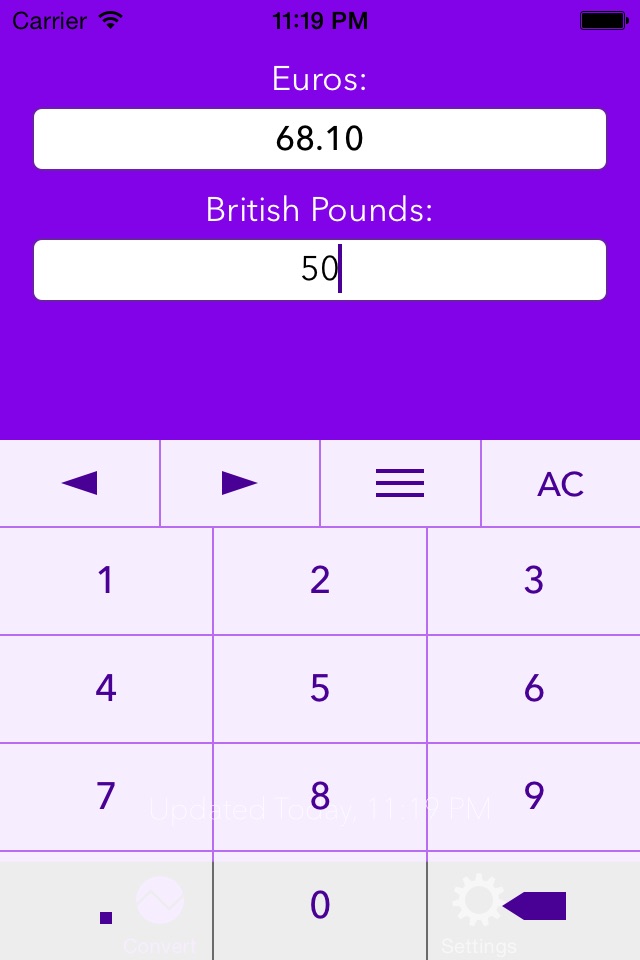 British Pounds To Euros screenshot 2