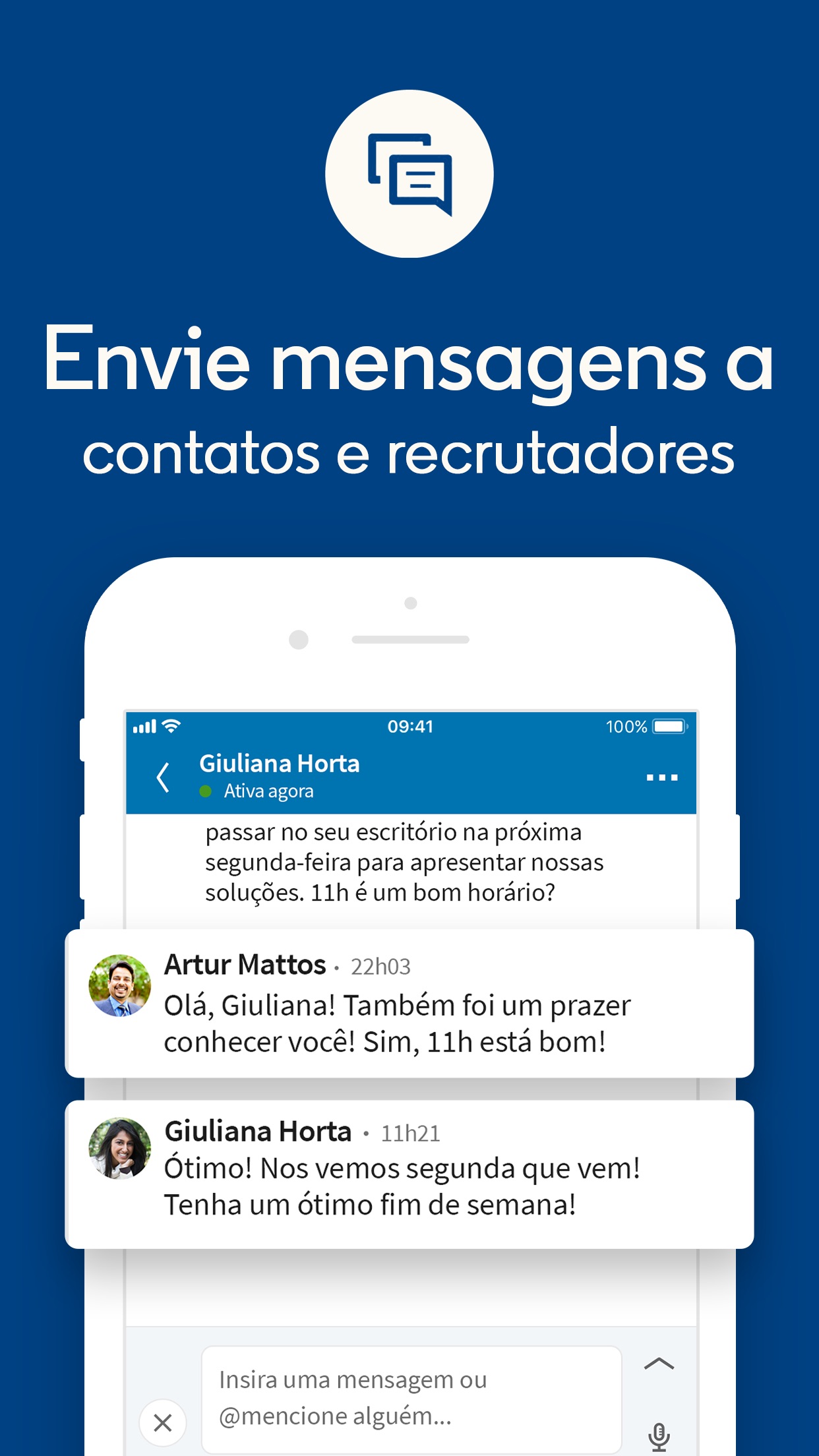 Screenshot do app LinkedIn