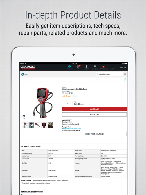 W.W. Grainger, Inc. For iPad