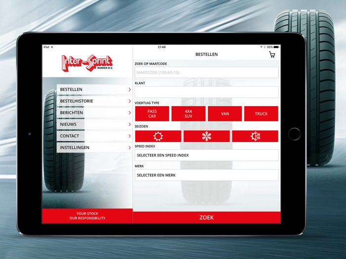 Inter-Sprint Tyre Order App