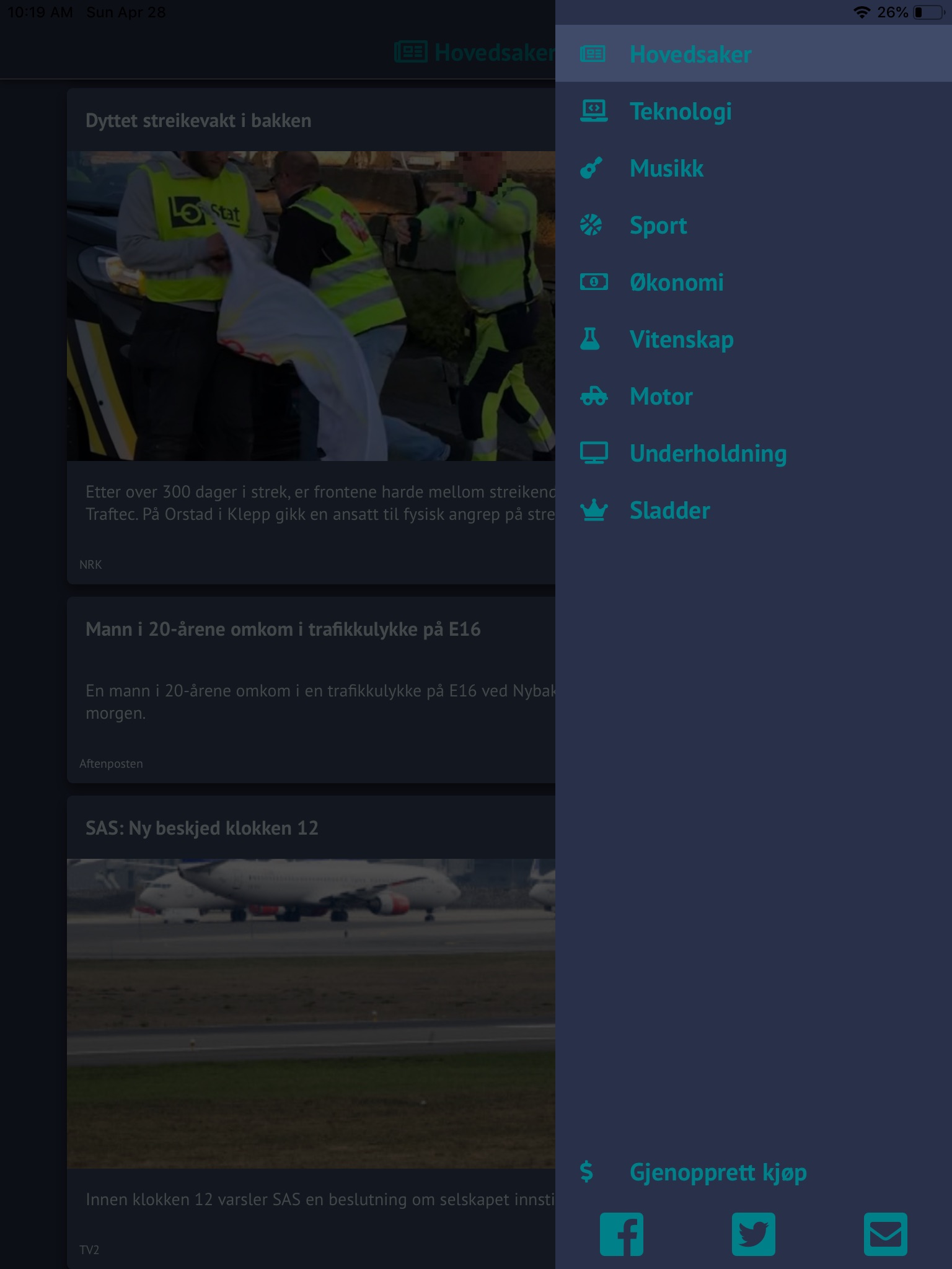 nyhetene screenshot 2