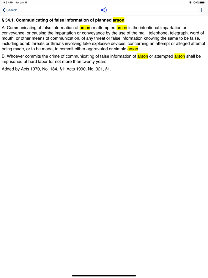 LA Criminal Code 2020