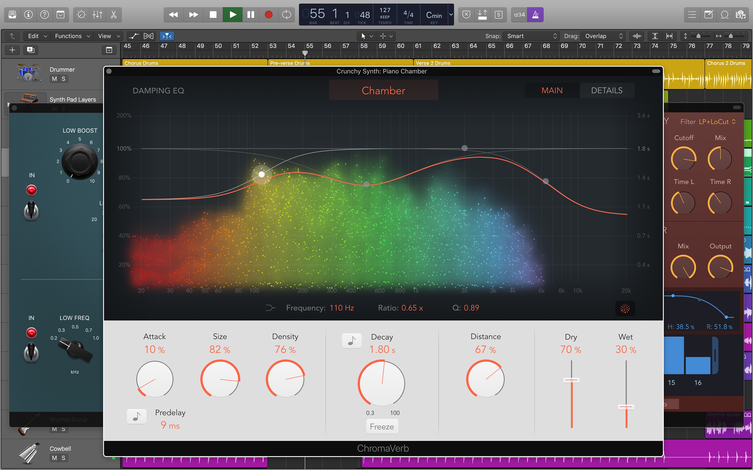 Screenshot do app Logic Pro X