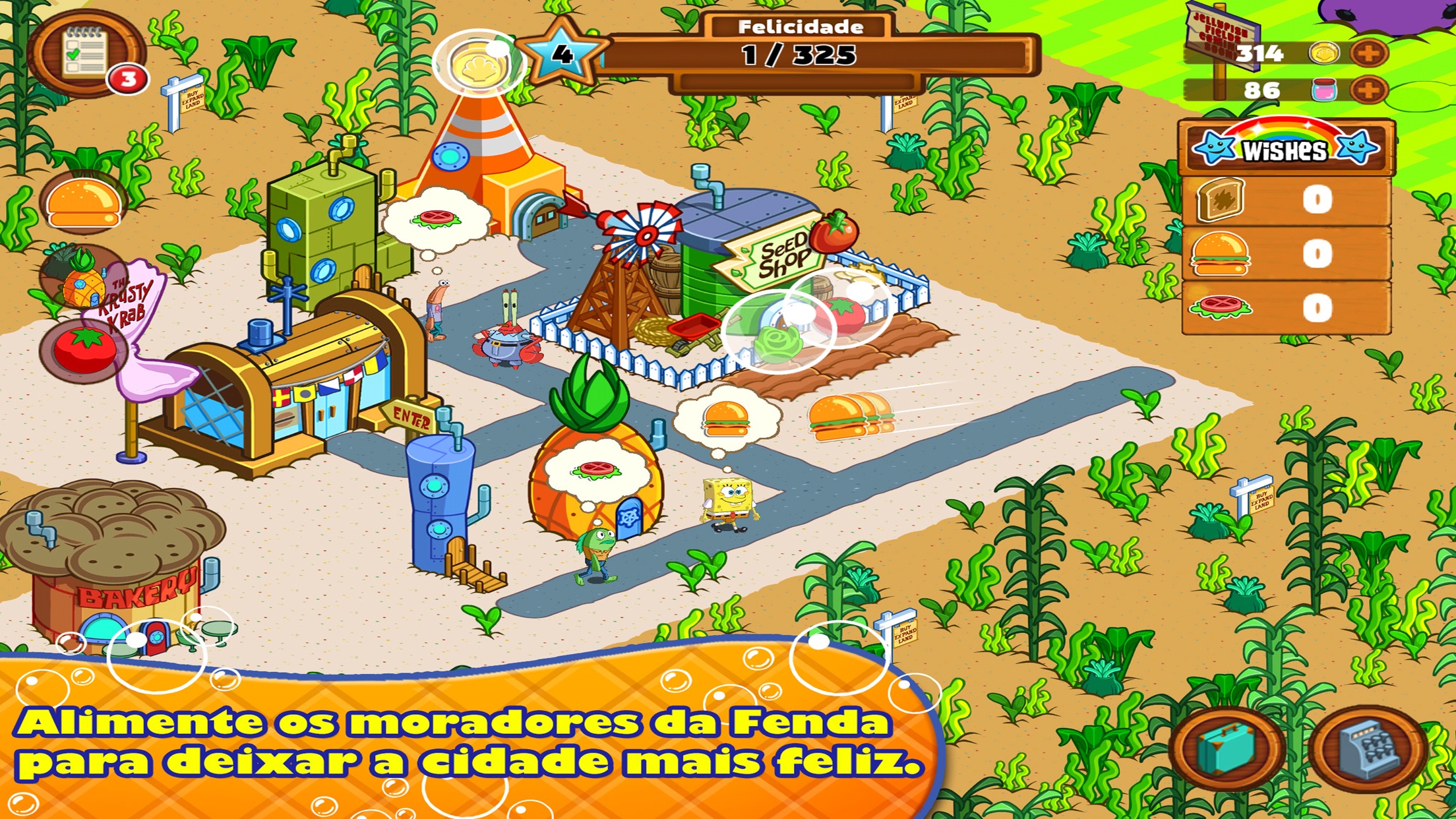 Screenshot do app Bob Esponja – Dono do Pedaço